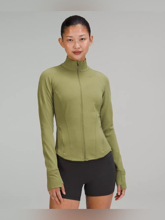 lululemon athletica Jackets & Blazers - Lululemon Jacket Womens 8 InStill Bronze Green Full Zip Fitted